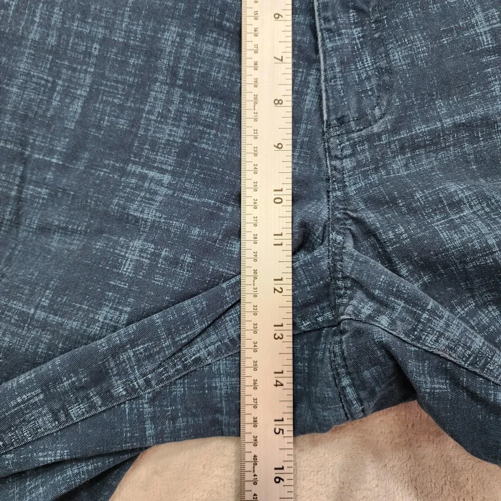 Vintage Basic Editions Shorts Mens 46 Blue Cargo Cotton Canvas Flat Front Casual